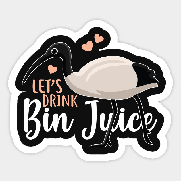 Let's Drink Bin Juice Bin Chicken Sticker by Psitta